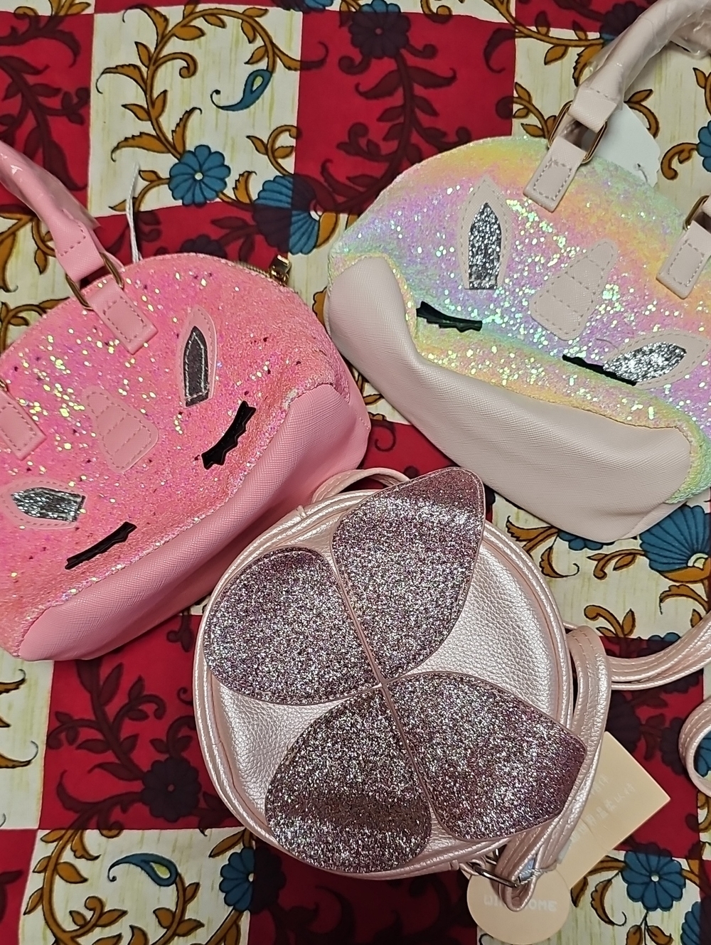 Cute Glitter Unicorn Crossbody Bag - Pink & Pastel